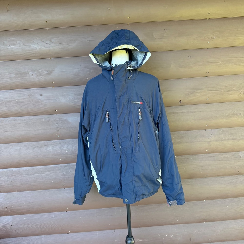 Vintage Y2K Abercrombie & Fitch S Technical Ski Jacket Mens Navy Blue  Gorpcore